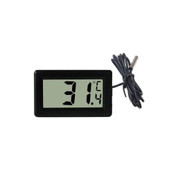 Digital Fridge Thermometer Mini Digital Aquarium Thermometer Temperature Gauge with Waterproof Probe Digital LCD Thermometer Temperature Monitor (Black)
