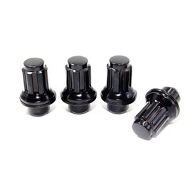 Set of 4 Veritek 12x1.5mm 1.87 Inch 47mm Length 13/16 22mm Key Hex OEM Factory Mag Washer Style Black Wheel Locks w/ 2 Keys for Toyota Tacoma 4 Runner SR5 Pre-Runner TRD Off-Road Replacement