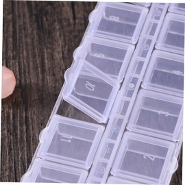 VILLFUL 6pcs Transparent Storage Box Organizer for Jewelry Beads and Goods Design for Home Organization