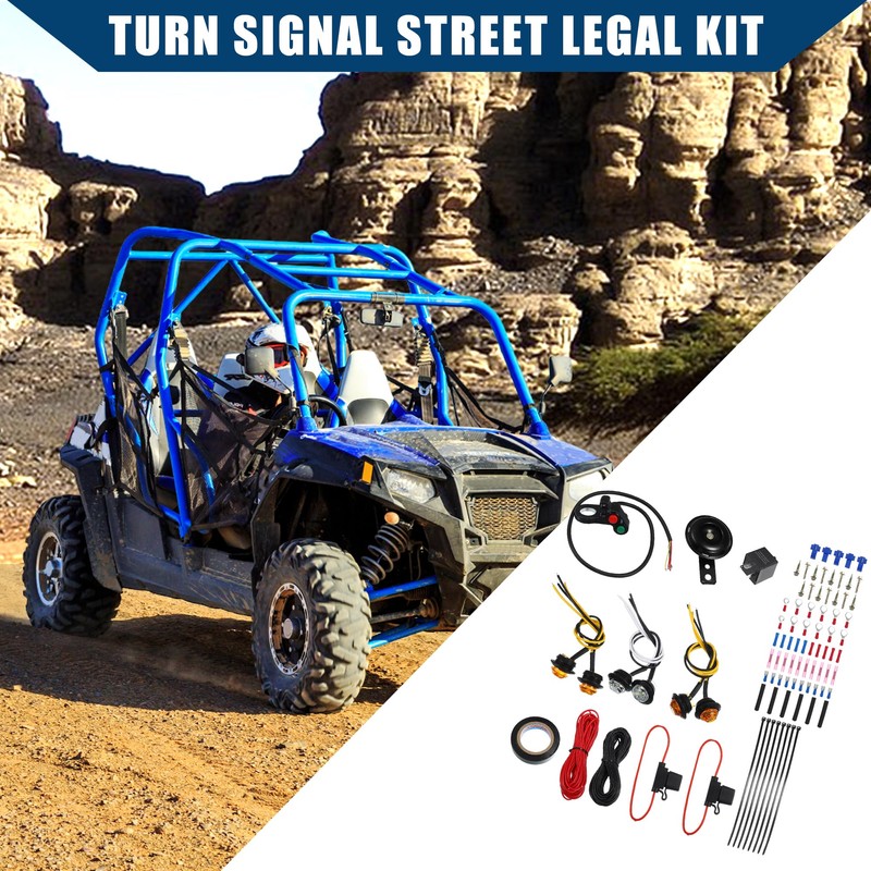 Hihaha Universal LED Turn Signal Horn Kit with Handlebar Toggle