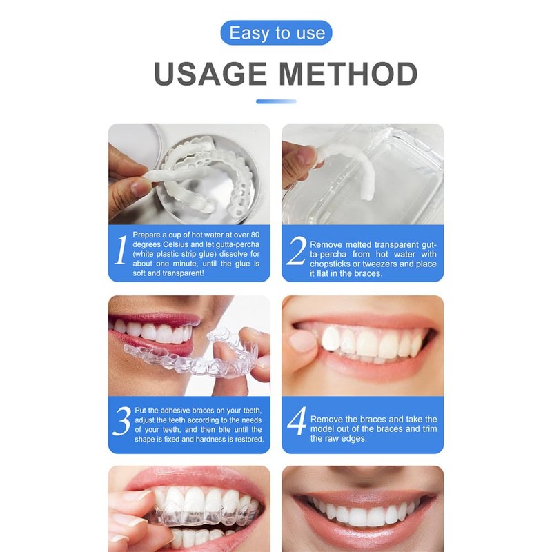 Snap-On Veneers - Professional DIY Smile Correction Kit for Men