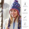 Pachamama Women Wool Beanie Bobble Hat Ear Flaps Fleece Lined