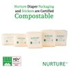 Nurture Diapers by BioBag, Size 6 (35+ pounds), 63 Premium