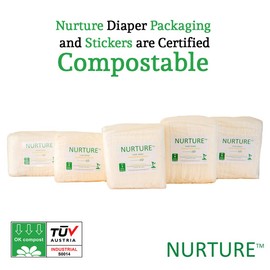 Nurture Diapers by BioBag, Size 6 (35+ pounds), 63 Premium Diapers