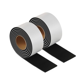 Felt Strips with Adhesive Backing – Furnigear Heavy Duty Cuttable Felt Tape Roll Furniture Pads for Chair Legs - Protecting Hardwood Floors, Chair Wall Protector (Black, 40 x 2 x 0.14 Inch)