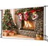 CYLYH 7x5FT Christmas Photography Backdrops Child Christmas Fireplace Decoration Background