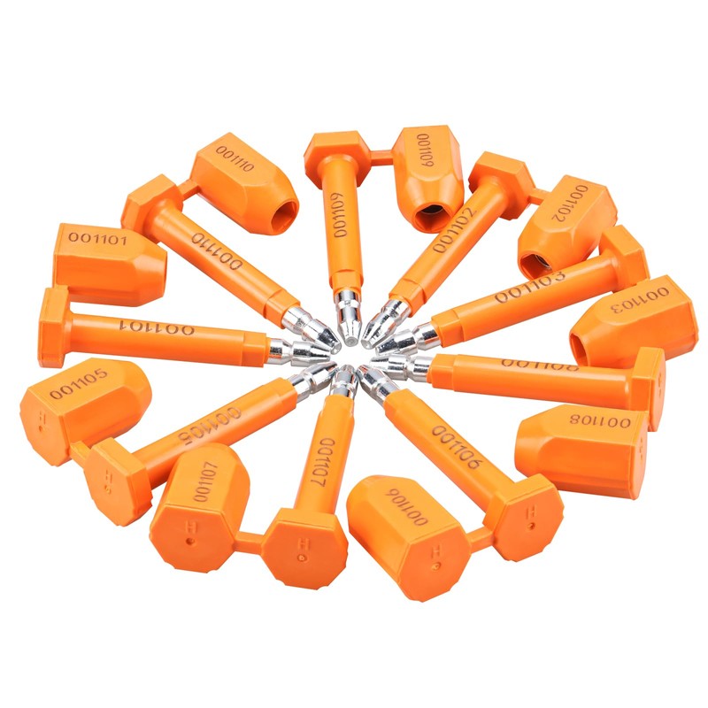 100pcs Bolt Seals for Container,Shipping Container Lock(Orange)
