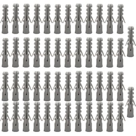 Expanding Plastic Screw Anchors, 50 Pieces of Drywall Expansion Pipe Drywall Anchors Ribbed Wall Anchors Applicable to M4 M5 Self Tapping Screws. (Gray M8-40mm (1.57 inches))