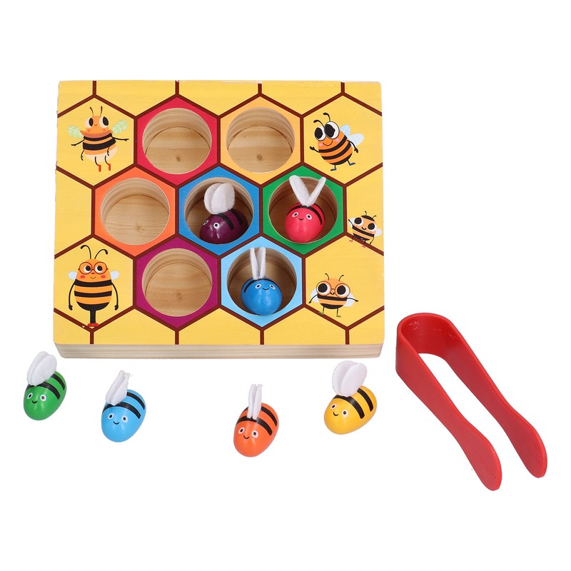 Clamp Bee Matching Game Toys Early Educational Learning Fine Motor