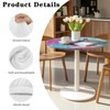 Garucesta Small Round Fitted Table Cover Elastic Fit Tablecloth Stretch
