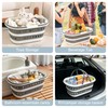 35L Large Rolling Collapsible Laundry Basket with Wheels, Foldable Plastic