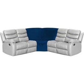 ULTICOR Corner Wedge Seat Cover for L Shape Recliner Couch (Navy)