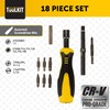 TuulKIT 18-in-1 Multifunction Screwdriver Set for all DIY tasks, has