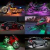 XUKEY 12Pc Motorcycle RGB LED Neon Under Glow Light Strip