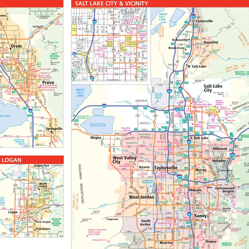 Rand McNally Easy to Read: Utah State Map