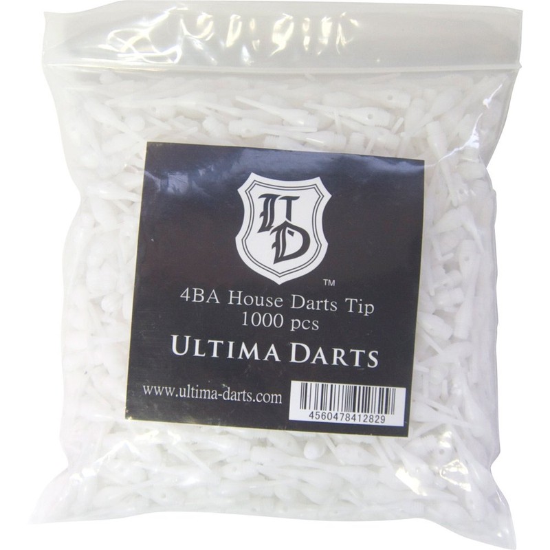 Ultima Darts House Dart Tips/4inch Size, 1000 Pieces White