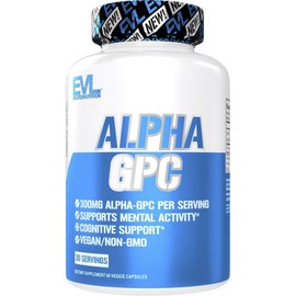EVLUTIONNUTRITION Alpha GPC Veggie Capsules, 60 Tablets, 1 Piece / EVLUTIONNUTRITION 알파 GPC 베지 캡슐, 60정, 1개