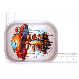 Trendy Decorative Remote Side Friendly Big Mushroom Tray Decoration Metal Snack