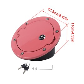 JeCar Cubierta de tapa de gas para puerta de llenado de combustible, accesorios exteriores para Jeep Wrangler 2007-2018 JK & Unlimited, rosa