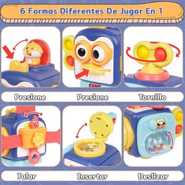Maxgeen Juguetes Montessori,Juguetes Sensoriales,Juguetes Educativos para Habilidades Motoras Finas para Niña y Niños (Pinguino)