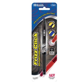 BAZIC Frizz Black Erasable Gel Retractable Pen with Grip (17066)