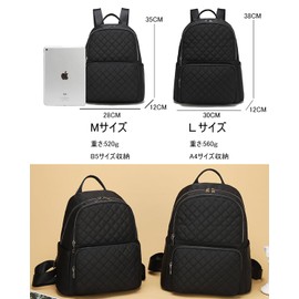 zhongningyifeng Women's Backpack, Small, Mini Backpack, Cute, Girls, Nylon, Bag, Waterproof, Lightweight, Popular, 3-Way, Black