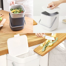 Household food waste bin 2.6 liter 4 liter 5 liter / basic handle type sink hanging type draining garbage can, 4. hanging type 4L 4. hanging type 4L_dark gray dark gray / 가정용 음식물 쓰레기통 2.6리터 4리터 5리터 / 기본형 핸들형 싱크대걸이형 물빠짐 음쓰통, 4.걸이형 4L4.걸이형 4L_다크그레이다크그레이