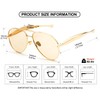 SUNBSR Oversized Aviator Sunglasses for Women Men 70s Trendy Sardine