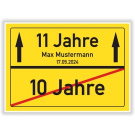 Place Sign - Picture - 10th Birthday - 11th Birthday - Personal Gift for Children's Birthday - Gift Idea for 11th Birthday