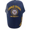 Disabled Navy Veteran Proud of IT Baseball Style Embroidered HAT