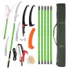 24ft Lightweight Manual Pole Saw Set with Sharp Steel Blade