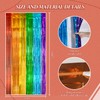 DECOCKRAT 2 Pack Foil Fringe Backdrop - Combo Rainbow Shiny