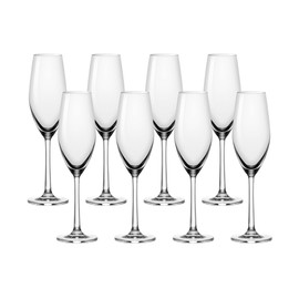 Anchor Hocking Champagne Flutes, Sondria 7 Ounce Champagne Glasses, Set of 8