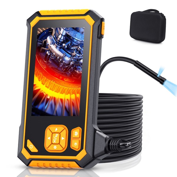 Glosole Dual Cameras, Endoscope Camera with Light, 4.5 Inch IPS