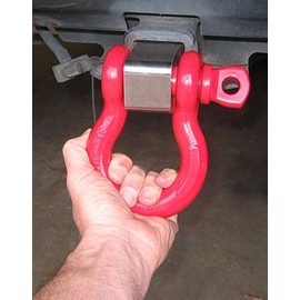 The Big One! MEGA Shackle Bracket with 1 inch Patriot Red MEGA D-Shackle (Off-Road Recovery)