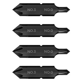 Galvanox Phillips No. 3 - No. 0 Double Sided Replacement Bits for Leatherman Multi-tools (4 Pack)