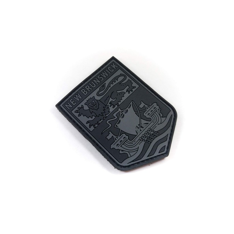 PVC Morale Patch - New Brunswick Provincial Patch - Black