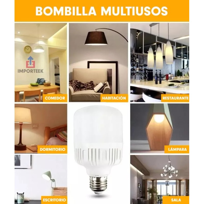 Importeek 3pz Foco Bombilla Lampara Luz Led Iluminacion Casa Ahorr