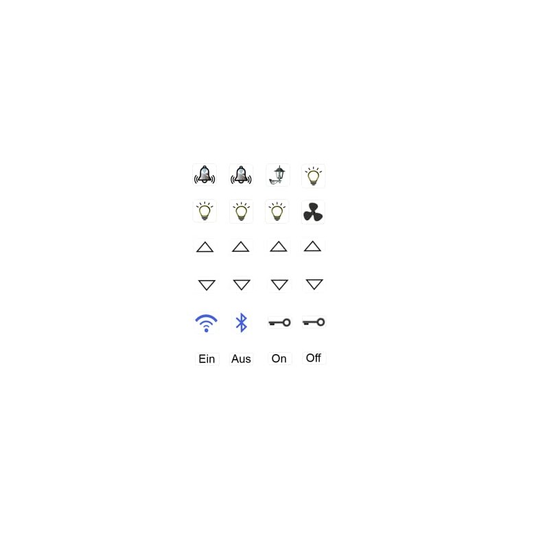 Switch Sticker Set with 24 Stickers Light Stickers and Fan
