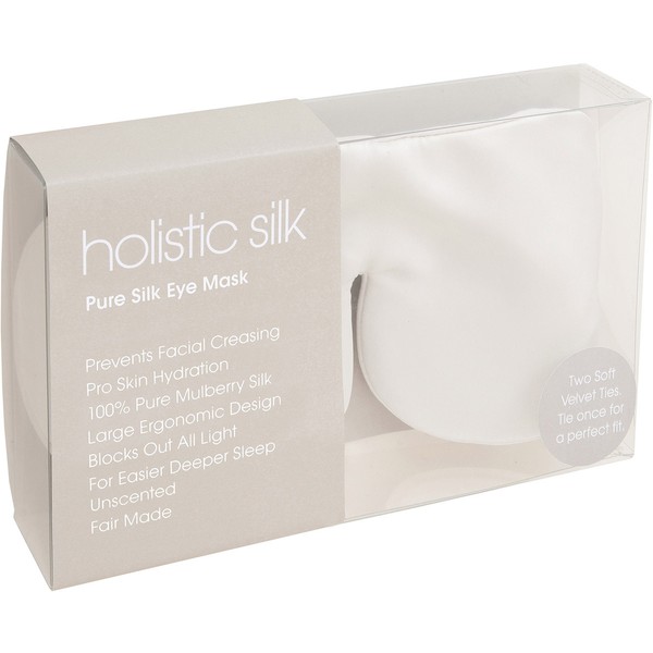Holistic Silk Pure Silk Eye Mask, Color White | Size 1 piece