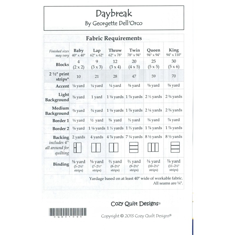 Daybreak Quilt Pattern, Jelly Roll 2.5" Strip Friendly, Cozy Quilt