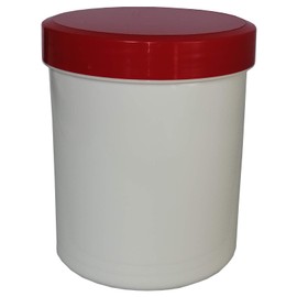 Fa.ars 5 Ointment Jars 300 g 375 ml Red Ointment Container Plastic Screw Lid