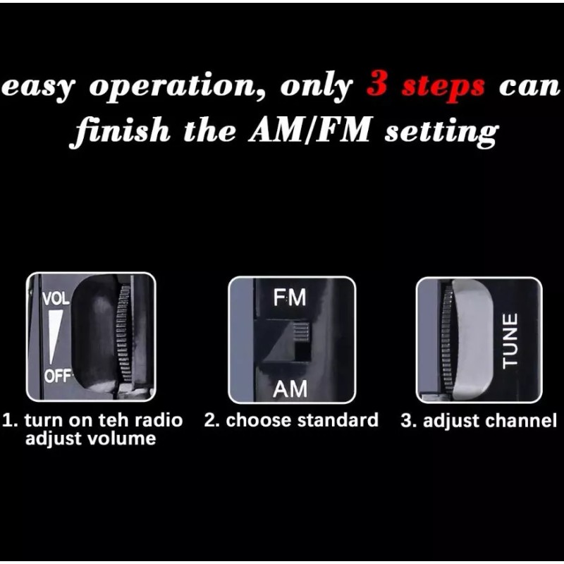 ZesGood Portable AM FM Radio Compact Transistor Radio Pocket Radio