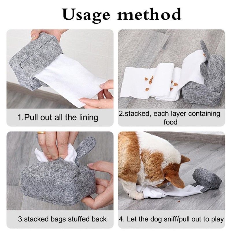 DONGKER Interactive Dog Toy, Sniffing Puzzle Toy for Dogs, Washable