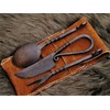 Medieval Cutlery Set, Hand-Forged Medieval Cutlery 601EA, Black