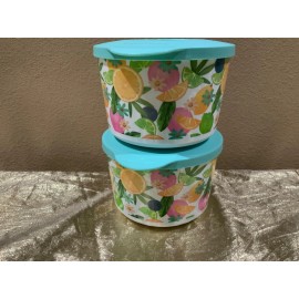 New Tupperware Set of 2 Fruits & Citrus Ilumina StacknStore Bowls in 800ml each