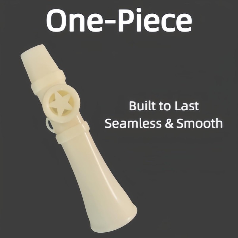 Kazoo for Adults, Ivory White ABS Humming Instrument with Lanyard
