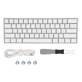 60% Mechanical Gaming Keyboard Detachable Type C Cable Wired Keyboard 61 Blue Switches Keys Keyboard for Windows Laptop PCs