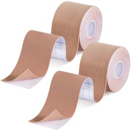 SenseYo 2 Pack Kinesiology Tape, Athletic Tape Supports Protects Muscles, Knees, Shoulders & Plantar Fasciitis, Waterproof & Hypoallergenic Kinesiology Tape (Skin Color)