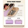 Travel Makeup Bag for Women, Large Capacity PU Leather Waterproof
